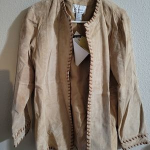 Jacket tan suede